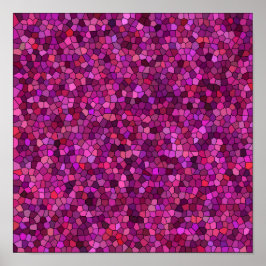 Mosaik Lila rosa Poster