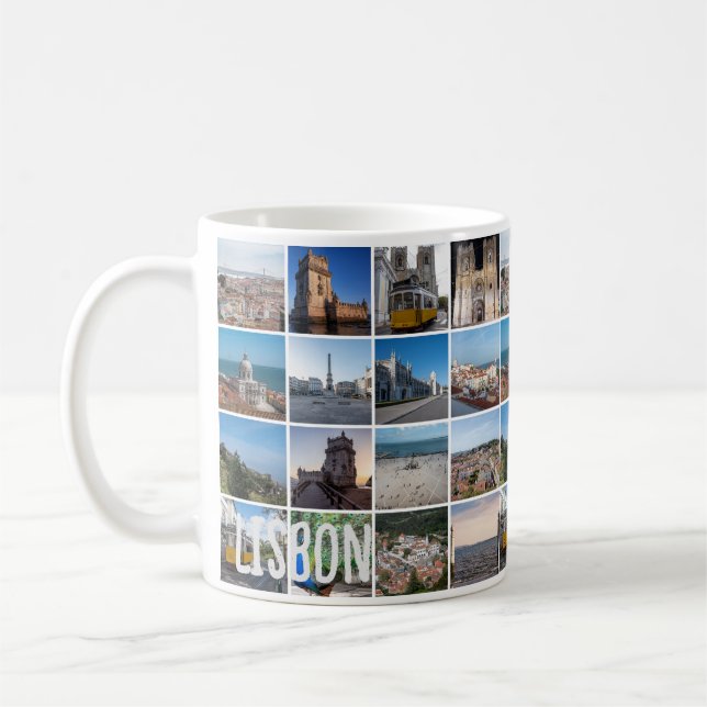 Mosaik Lissabon-Fotos, Portugal Kaffeetasse (Links)