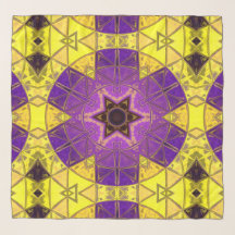 Mosaik Mandala Lila und gelb