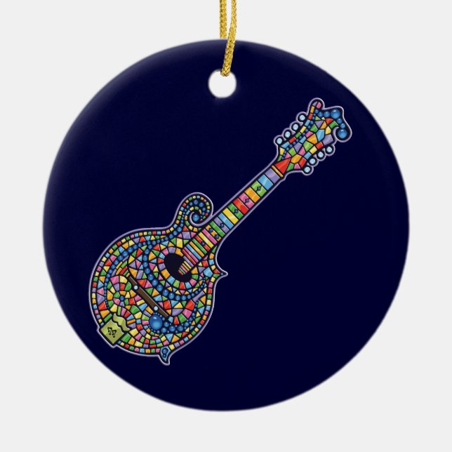 Mosaik-Mandoline Keramikornament (Vorne)