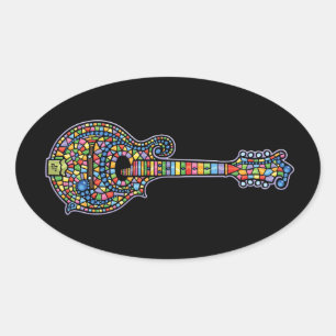 Mosaik-Mandoline Ovaler Aufkleber