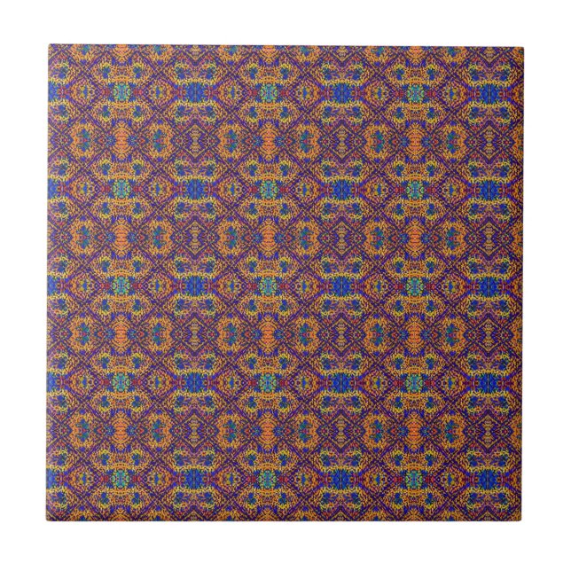 Mosaik mehrfarbige geometrische Dekoration kitty S Fliese (Vorderseite)