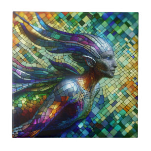 Mosaik Mermaid rechts nach Fliese