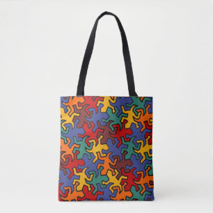 Mosaik Mirror Geckos Muster - erdfarben Tasche