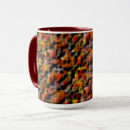 Mosaik mit Mischung aus roten und geschnitzten Far Tasse