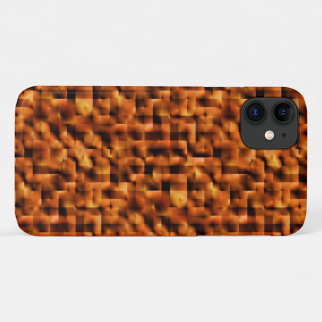 Mosaik mit tiefroten bis orangefarbenen Flecken Case-Mate iPhone Hülle (Rückseite (Horizontal))