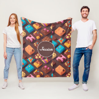 Mosaik Mosaik Cotton Candy Personalisiert Pattern Fleecedecke
