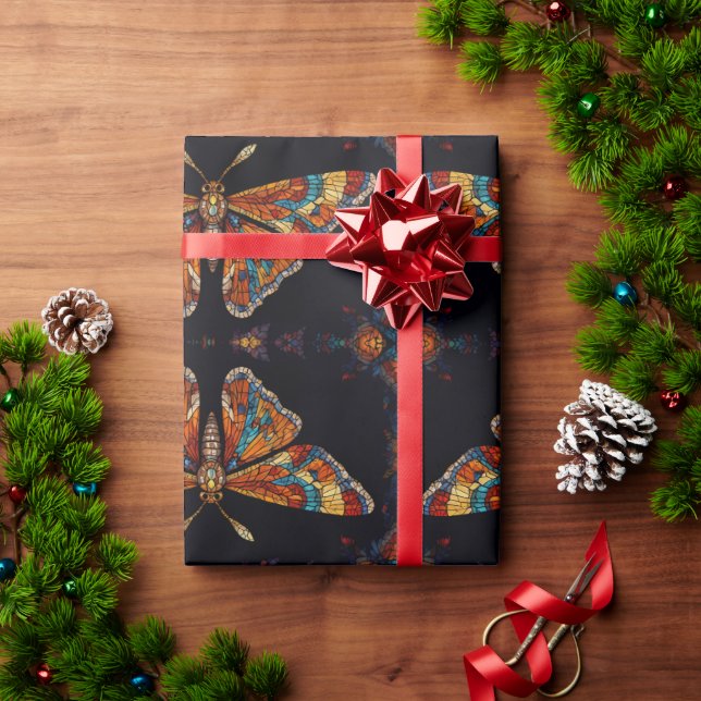 Mosaik Moth Butterfly Geschenkpapier (Feiertagsgeschenk)