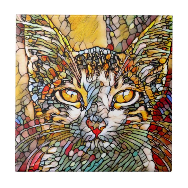 Mosaik Multicolor Cat 697 Fliese (Vorderseite)