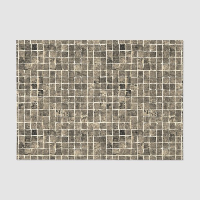 Mosaik Muster Golden Beige Texture DIY Loft Dekora Seidenpapier (Vorderseite)