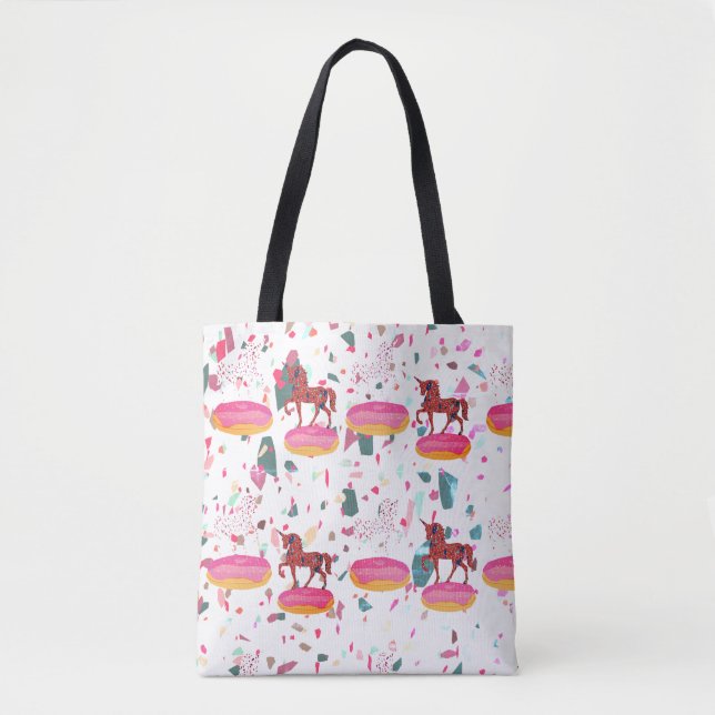 Mosaik Muster Unicorn Kunst Tasche (Vorderseite)