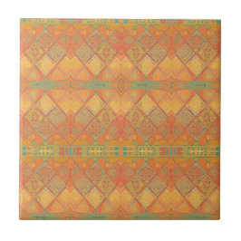 Mosaik orangefarbene Jade grün geometrisch gestalt Fliese