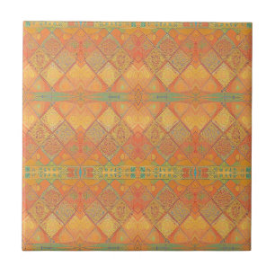 Mosaik orangefarbene Jade grün geometrisch gestalt Fliese