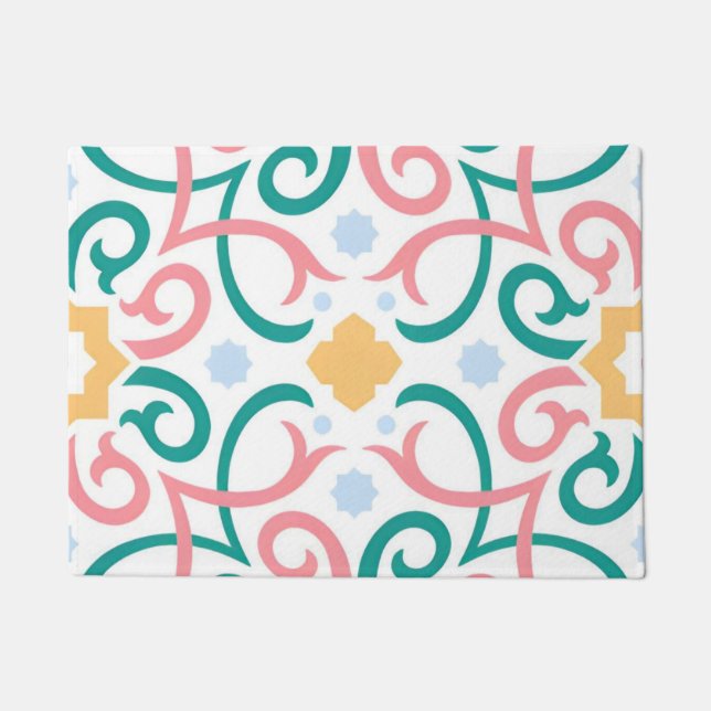 Mosaik/Pastellfarben/Frühling Fußmatte (Vorderseite)
