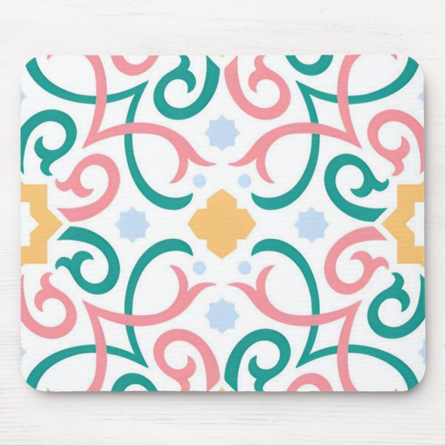Mosaik/Pastellfarben/Frühling Mousepad (Vorne)