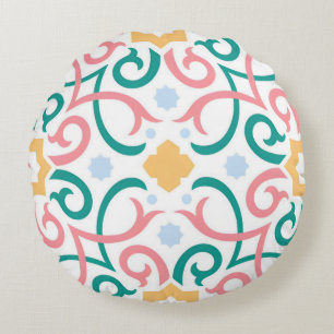 Mosaik/Pastellfarben/Frühling Rundes Kissen
