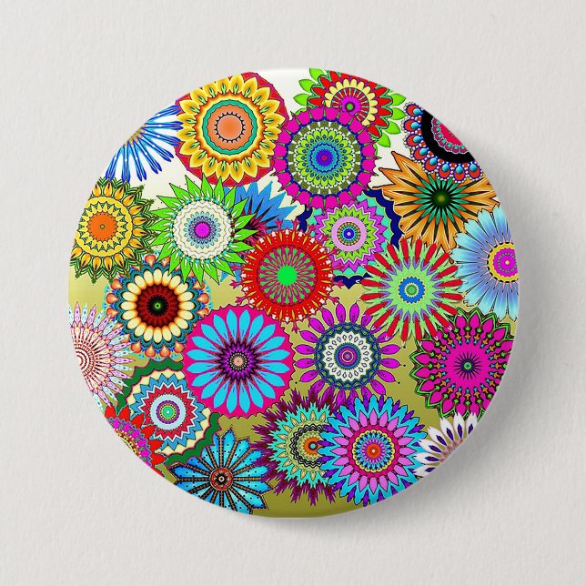 Mosaik Pinwheels Button (Vorderseite)