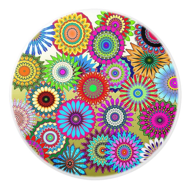 Mosaik Pinwheels Keramikknauf (Vorderseite)