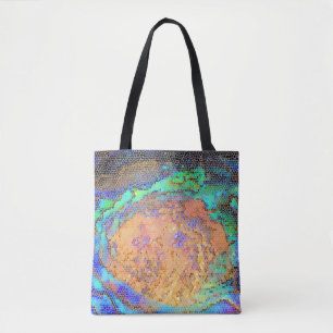 Mosaik polished Abalone Muschel Muster Abstrakt Tasche