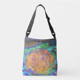 Mosaik polished Abalone Muschel Muster Abstrakt Tragetaschen Mit Langen Trägern