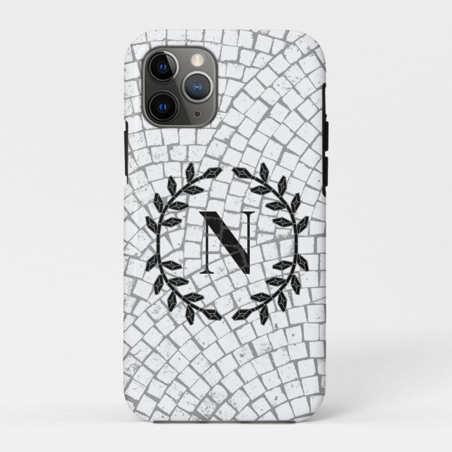 Mosaik Print Monogram Case-Mate iPhone Hülle (Rückseite)