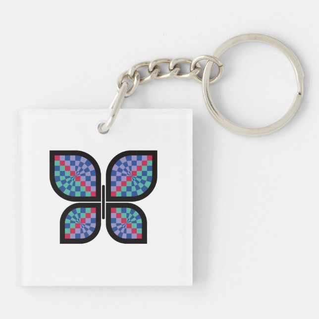 Mosaik Radiance Butterfly Schlüsselanhänger (Rückseite)