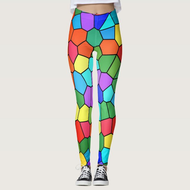 Mosaik Rainbow-Leggings Leggings (Vorderseite)
