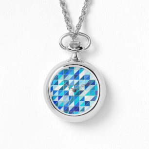 Mosaik - Schatten von Blauem und von weißem Armbanduhr