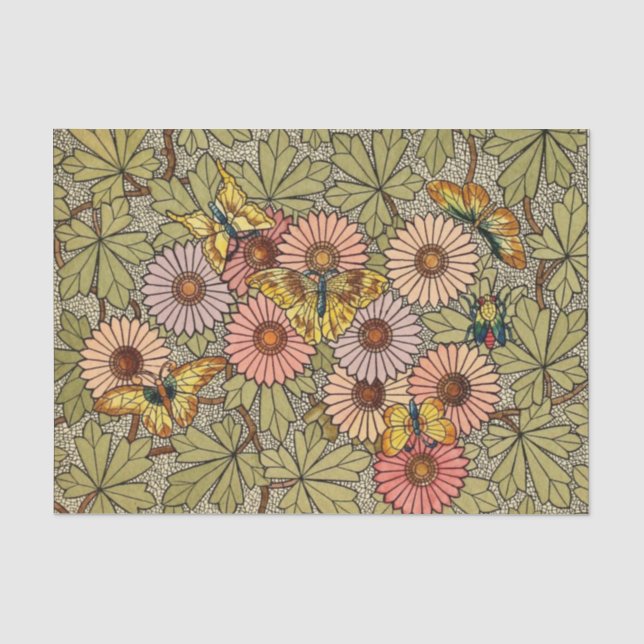 Mosaik-Schmetterlingskunst aus Glas Seidenpapier (Vorderseite)