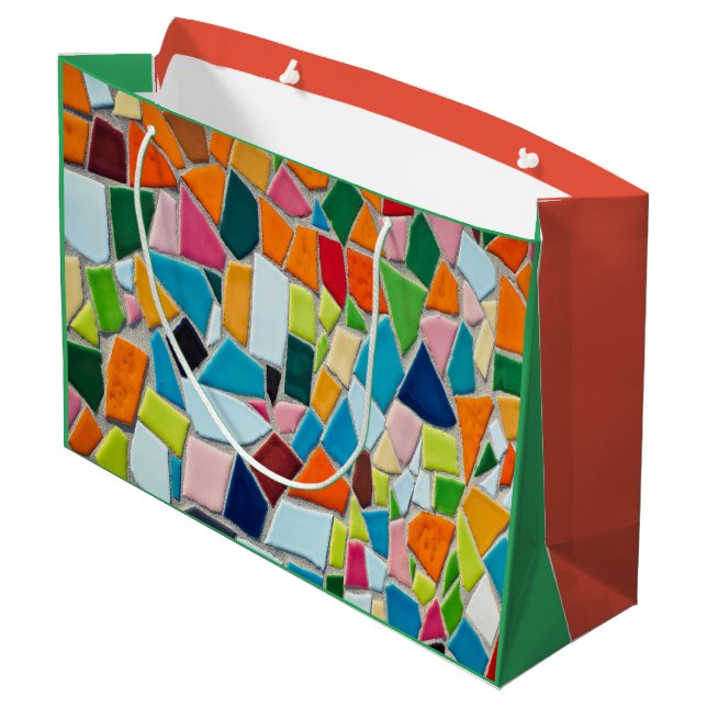 Mosaik Spaß - Große Geschenktüte (Rückseite Schrägansicht)