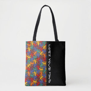 Mosaik-Spiegelgeckos-Muster - Erde gefärbt Tasche