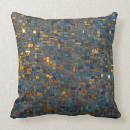 Mosaik-Steine im Blau und im Gold Kissen