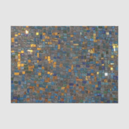 Mosaik-Steine im Blau und im Gold Seidenpapier