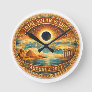Mosaik-Stil 2027 Eclipse Runde Wanduhr