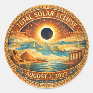 Mosaik-Stil 2027 Eclipse Runder Aufkleber