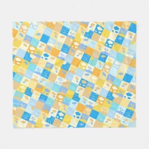 Mosaik-Strand und Ozean inspirierte Sommer-Fleece Fleecedecke