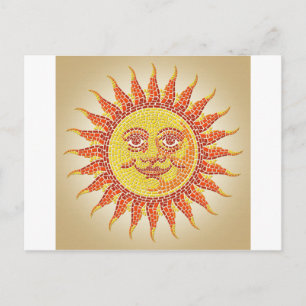 Mosaik Sun Postkarte