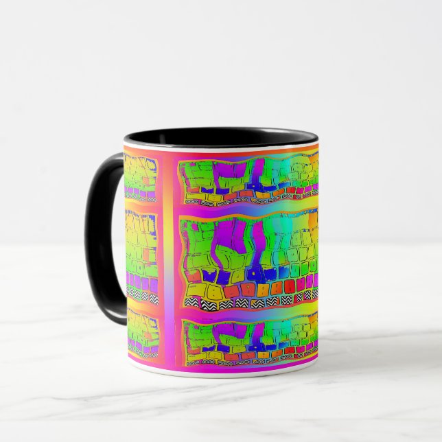 Mosaik-Tastatur Tasse (Vorderseite Links)