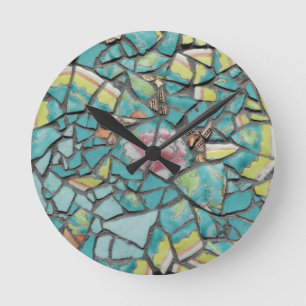 Mosaik Tile Clock Runde Wanduhr