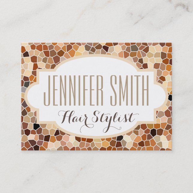 Mosaik Tile Friseur Salon Ernennung Terminkarte (Vorderseite)