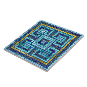 Mosaik Tile Greek Meander Key Fliese