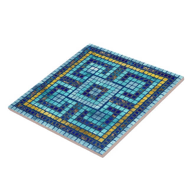 Mosaik Tile Greek Meander Key Fliese (Seite)