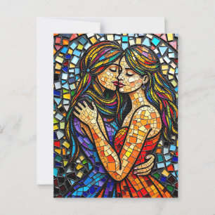 Mosaik Tile Style Ai Art Romantische Stilrichtung Postkarte
