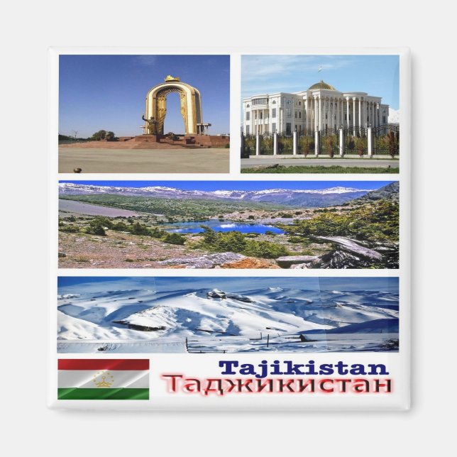 Mosaik TJ007 von TAJIKISTAN, Asien, Kühlschrank Magnet (Vorne)