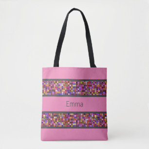Mosaik und Rosa Tasche