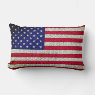 Mosaik-USA-Flagge-Kissen Lendenkissen