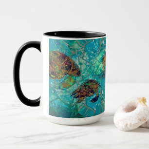 Mosaik-verstärkte Tasse der Schildkrötenindigenosi