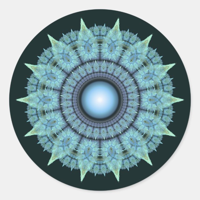 Mosaik-visuelles Weichmuster Runder Aufkleber (Vorderseite)