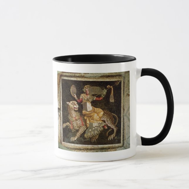 Mosaik von Dionysus eine Leopard c.180 ANZEIGE Tasse (Rechts)