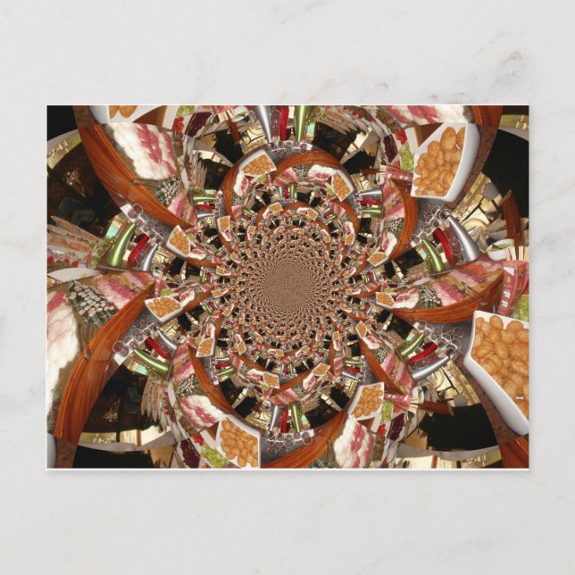 Mosaik von Sushi Brown Colors Postkarte (Vorderseite)